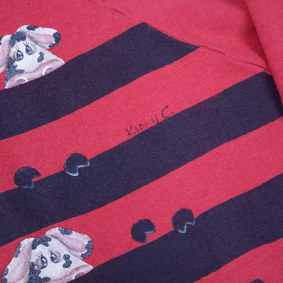 Vintage Womens Cute Cows Karen C. XL Red Long Sleeve Pullover Sweatshirt - Picture 9 of 10